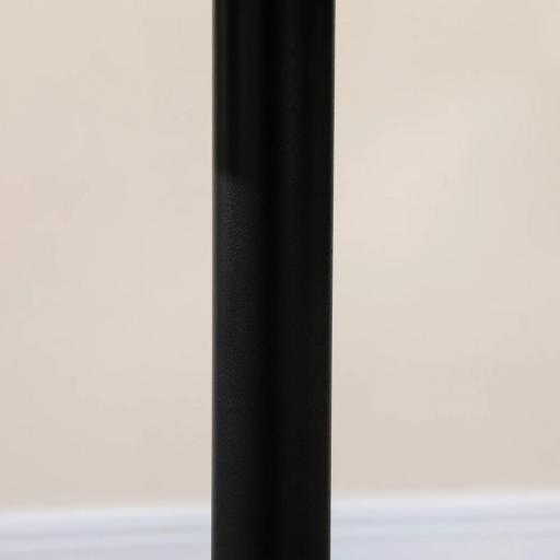 Mesa de Comedor Redonda Mesa de Cocina para 2 Personas con Base de Acero y Almohadillas Antideslizantes Ø70x75 cm Negro [5]