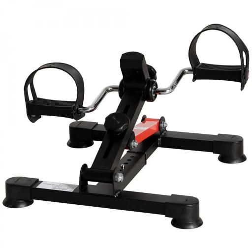 Mini Bicicleta Estática de Ejercicio Pedales Estáticos con Altura y Longitud Ajustables Pantalla LCD Máquina Pedalear de Manos y Piernas 33-43x40x24,5-34,5 cm Negro [8]