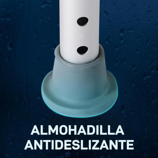 Taburete de Ducha de Aluminio con Altura Regulable Antideslizante Carga 136 kg para Ancianos y Discapacitados [1]