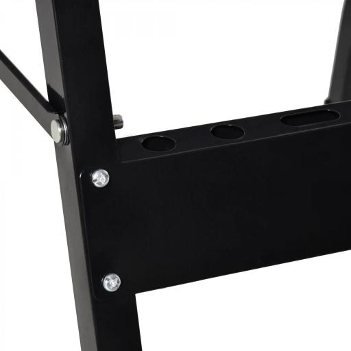 Banco de Trabajo Plegable Portátil con Tableros Ajustables Ángulo y Distancia 63,5x60,5x78 cm Madera Natural y Negro [7]