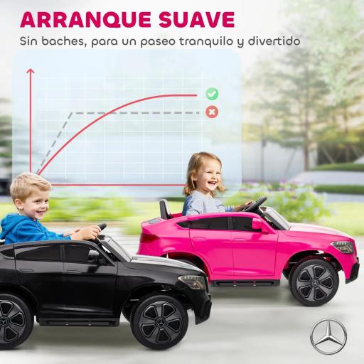 Coche Eléctrico para Niños Mercedes-Benz GLC Coupé 12V Mando a Distancia 2,4 G Motor Doble MP3 Rosa [3]