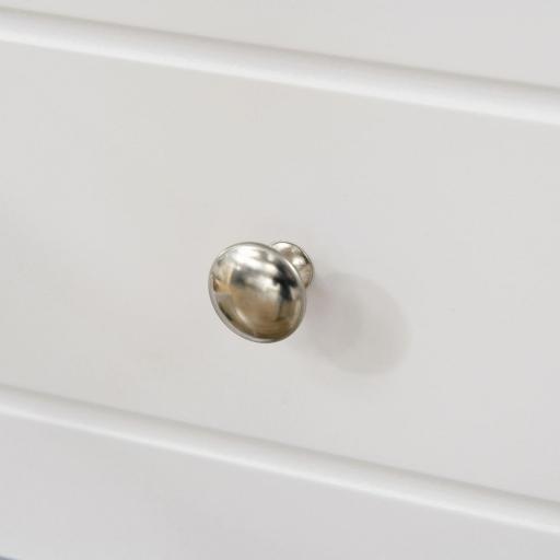 Alacena de Cocina Mueble Vitrina con 4 Puertas de Vidrio Templado Cajón y Estantes Ajustables 74x35,5x181,5 cm Blanco [8]