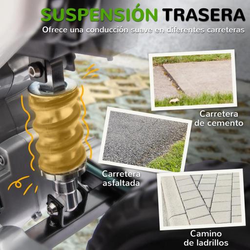 Moto Eléctrica para Niños de +3 Años con Batería 12V Música y Ruedas Auxiliares Carga 30 kg Verde [6]