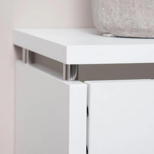 Cubierta de Radiador Cubre Radiador Moderno Pintado de MDF con Estante Superior para Salón Dormitorio 60x18x84 cm Blanco [7]