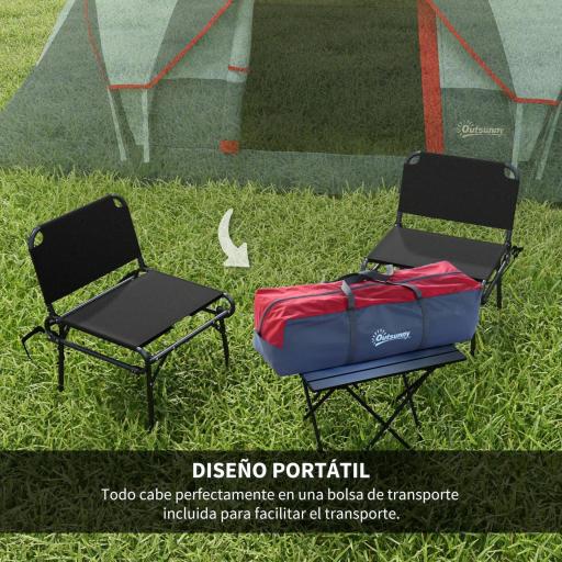 Tienda de Acampada para 6 Personas Impermeable 3000mm+ con Bolsa de Transporte y Gancho 455x220x180 cm Gris [6]