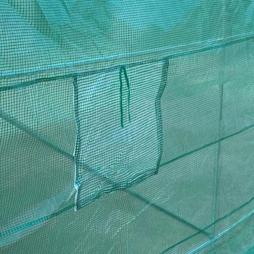 Invernadero de Exterior 4x2x2 m Invernadero de Túnel con 6 Ventanas de Malla y Puerta Enrollable con Cremallera Invernadero de Huerto Anti-UV para Patio Jardín Verde [8]