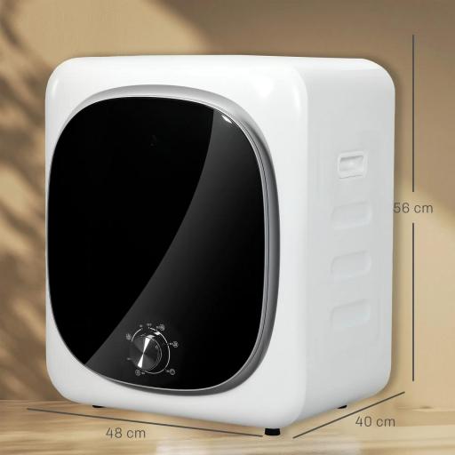 Secadora de Evacuación 4 KG 800W Función Antiarrugas Función Esterilizar 5 Programas Carga Frontal 48x40x56 cm Blanco [1]