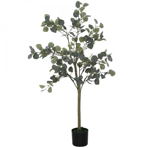 Planta Artificial Decorativa de 120 cm Eucaliptus Sintético con 230 Hojas en Maceta para Interior Verde [2]
