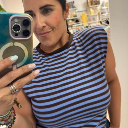 Blusa Hombreras Rayas 