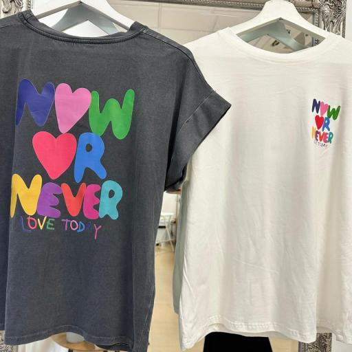 Camiseta Now or Never.Talla única  [1]