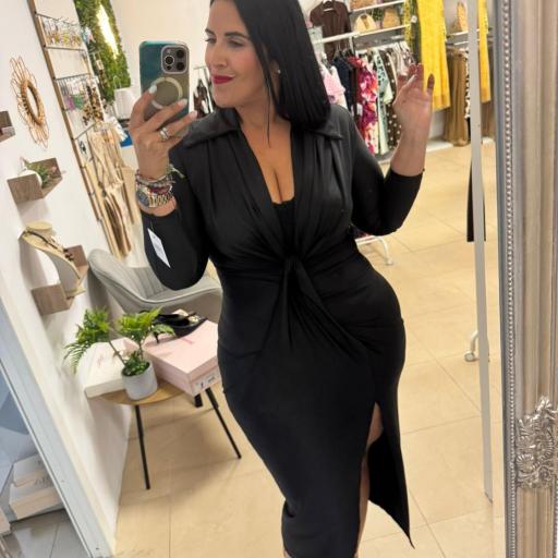 Vestido Nora Manga Larga.Talla única 
