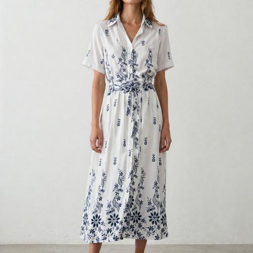 VESTIDO LARGO ESTAMPADO RAYON 