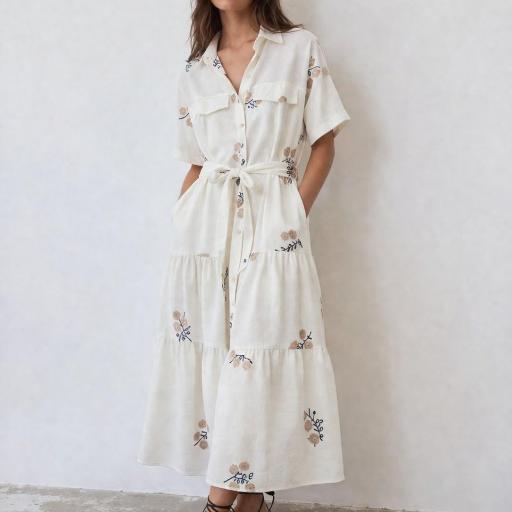 VESTIDO LARGO ESTAMPADO RAYON 