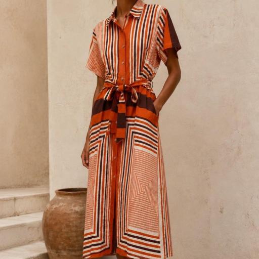 VESTIDO LARGO ESTAMPADO RAYON 