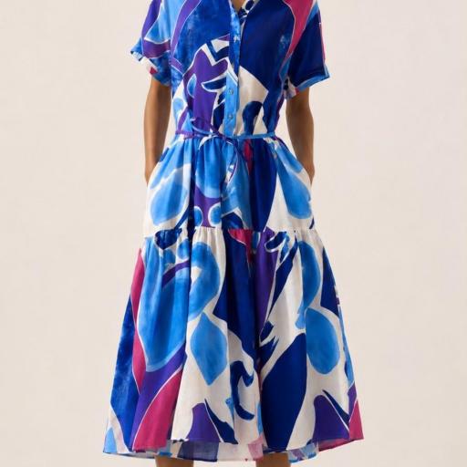 VESTIDO LARGO ESTAMPADO RAYON 