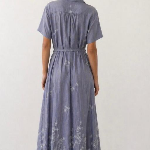 VESTIDO BASICO LARGO CON BOLSILLOS  RAYON  [1]