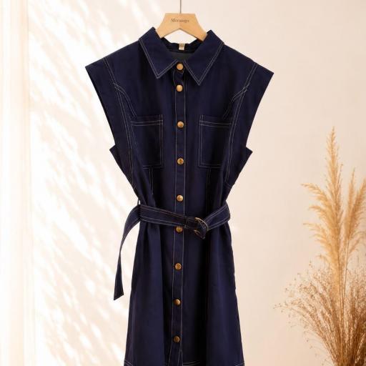 VESTIDO CORTO CON BOTONES 