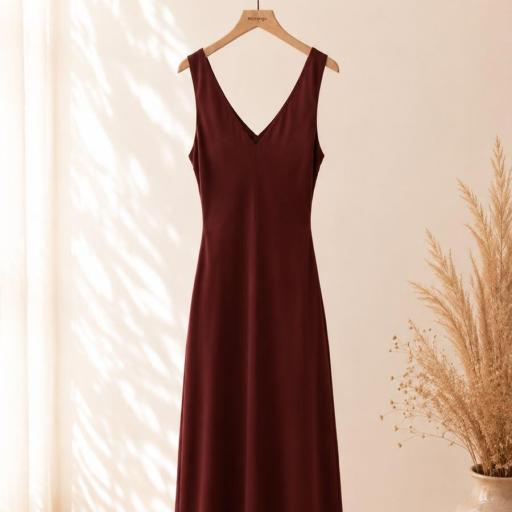 VESTIDOS ESCOTE V VISCOSA  [2]