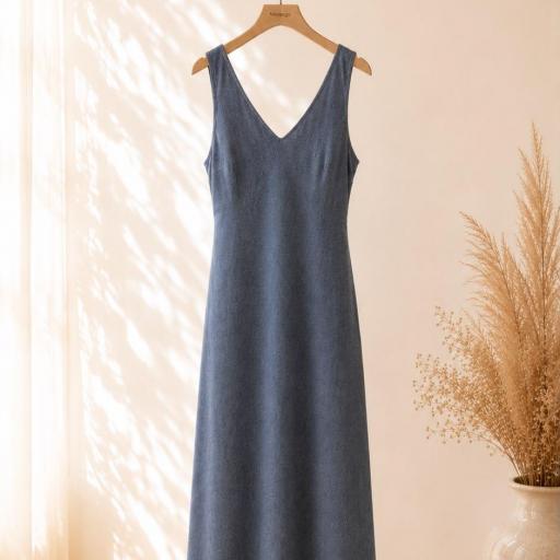 VESTIDOS ESCOTE V VISCOSA  [3]