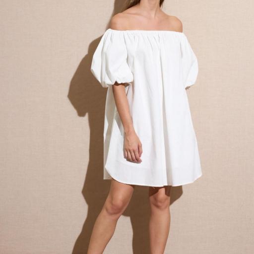 VESTIDO CORTO MANGA BOMBACHA  [3]