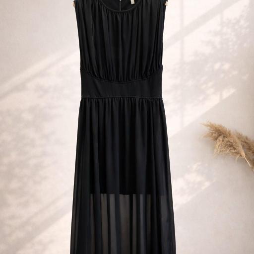VESTIDO LARGO SIN MANGAS CON AVERTURA LATERAL  [3]