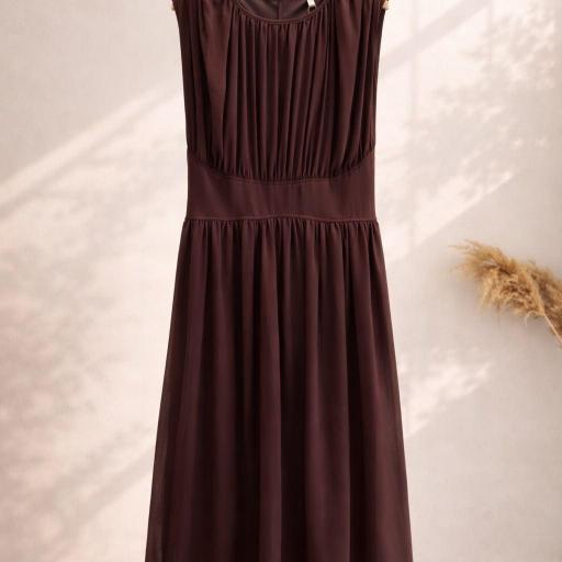 VESTIDO LARGO SIN MANGAS CON AVERTURA LATERAL  [1]