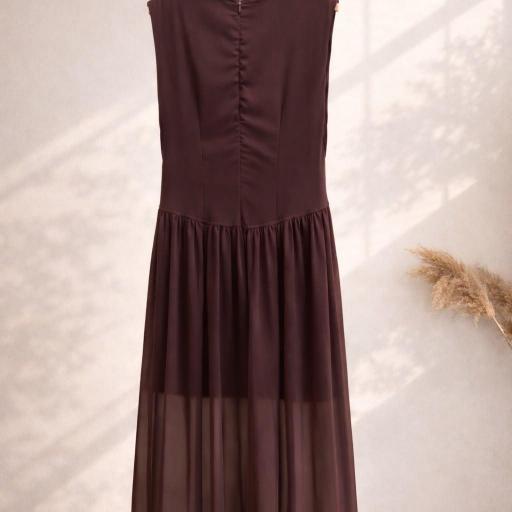 VESTIDO LARGO SIN MANGAS CON AVERTURA LATERAL  [2]