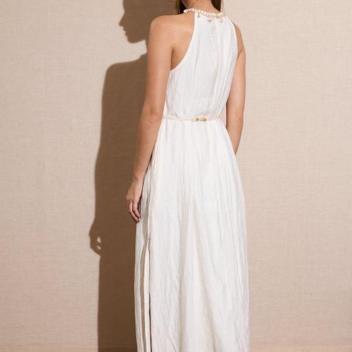 VESTIDO LARGO SIN MANGAS CON DETALLES  [1]