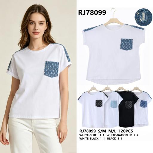 CAMISETAS BASICAS CON DETALLES ALGODON  [1]