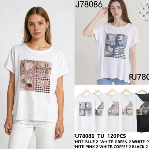 CAMISETAS BASICAS CON DETALLE ALGODON  [3]