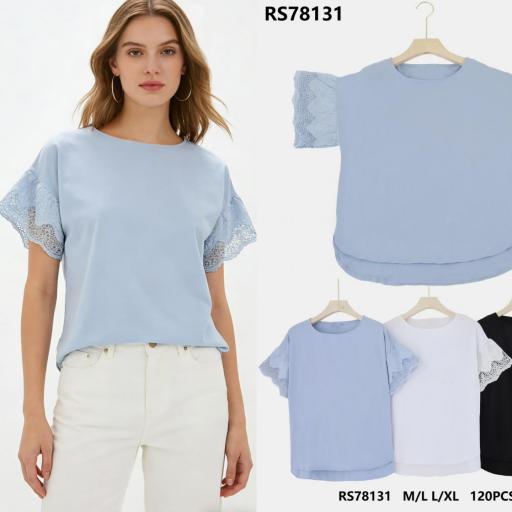CAMISETAS BASICAS CON DETALLE ALGODON  [2]
