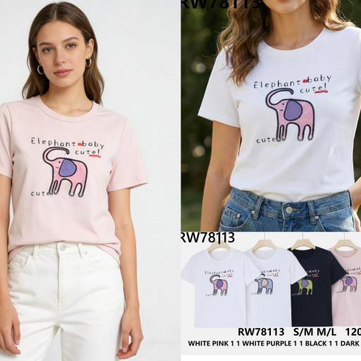 CAMISETAS BASICAS CON DETALLE ALGODON  [0]