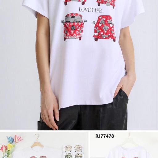 CAMISETAS BASICAS CON DETALLE ALGODON  [3]