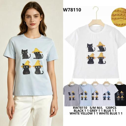 CAMISETAS BASICAS CON DETALLE ALGODON 