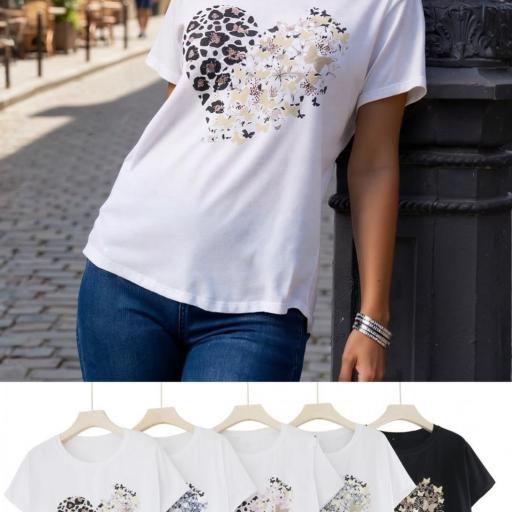 CAMISETAS BASICAS CON DETALLE  ALGODON 