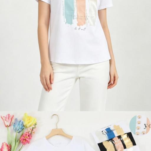 CAMISETAS BASICAS CON DETALLE ALGODON  [3]