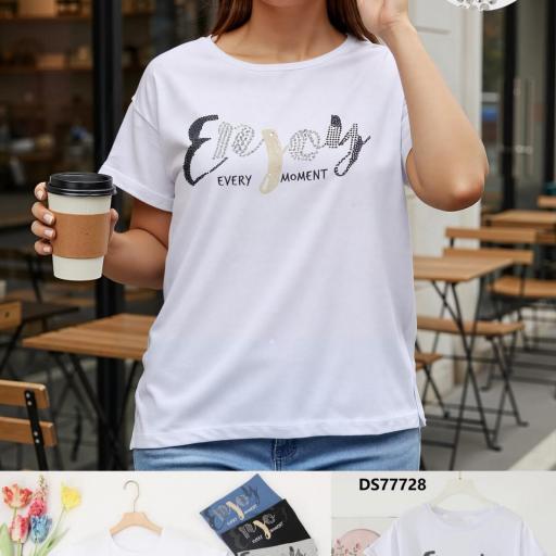 CAMISETAS BASICAS CON DETALLE  ALGODON  [3]