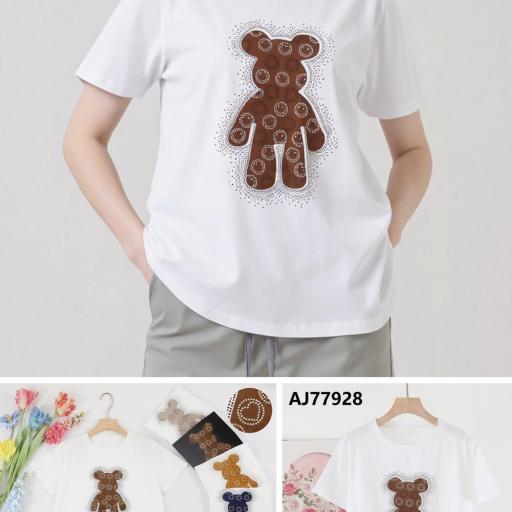 CAMISETAS BASICAS CON DETALLE  ALGODON  [2]