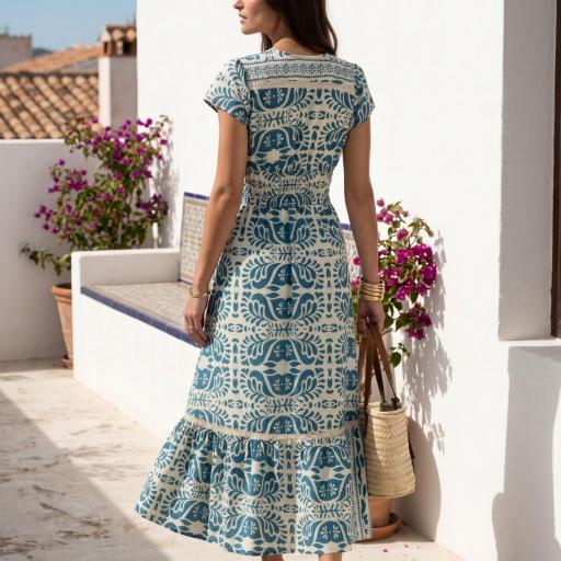 VESTIDO LARGO ESTAMPADO SEDA [2]