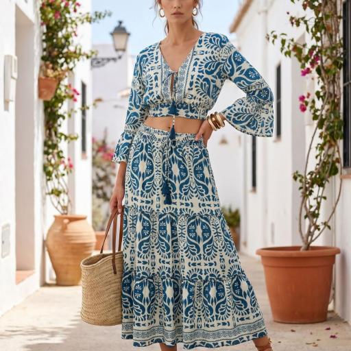 CONJUNTO ESTAMPADO SEDA 