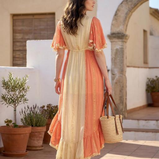 VESTIDO LUREX BORDADO ASIMETRICO  [1]