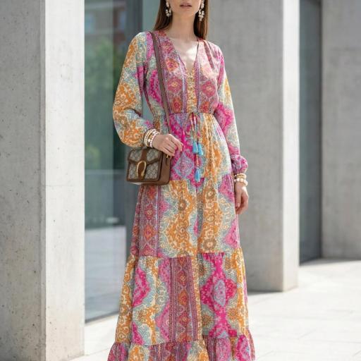 VESTIDO ESTAMPADO SEDA  [2]