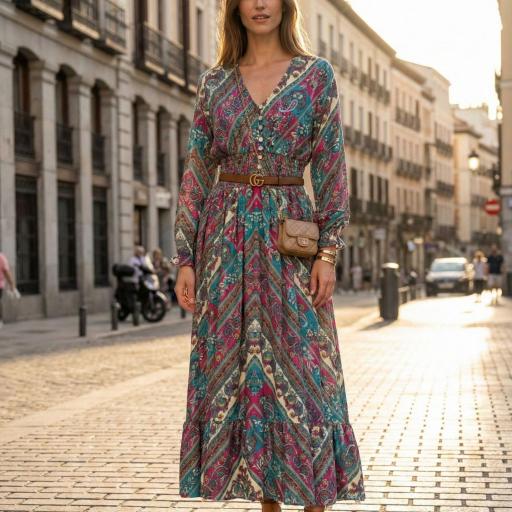 VESTIDO ESTAMPADO SEDA  [3]