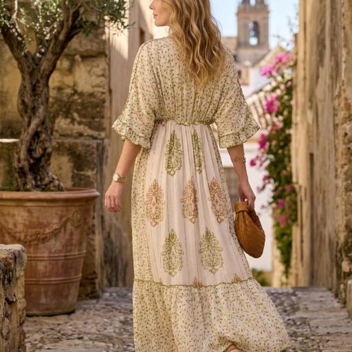 VESTIDO BLOCKPRINT LUREX BORDADO  [3]