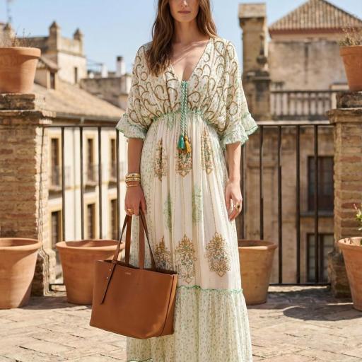VESTIDO BLOCKPRINT LUREX BORDADO  [0]
