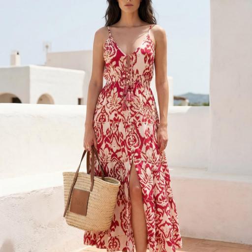 VESTIDO CAMISERO ESTAMAPADO BORDADO  [1]