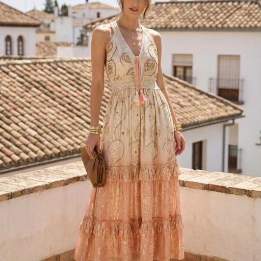 VESTIDO LUREX TIEDYE BORDADO  [3]