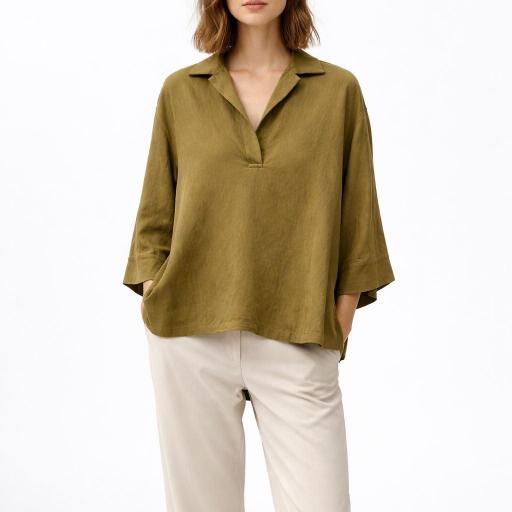 BLUSA OVERSIZE MANGA TRES CUARTOS