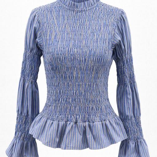 BLUSA DE MANGA LARGA FRUNCES ELASTSSICO [2]