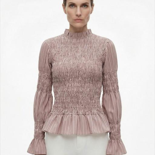 BLUSA DE MANGA LARGA FRUNCES ELASTSSICO [1]